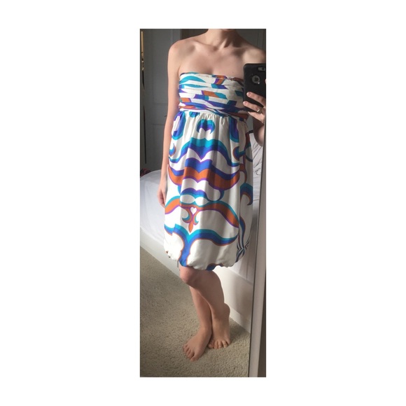 Printed Silk Bubble Dress - Picture 2 of 3